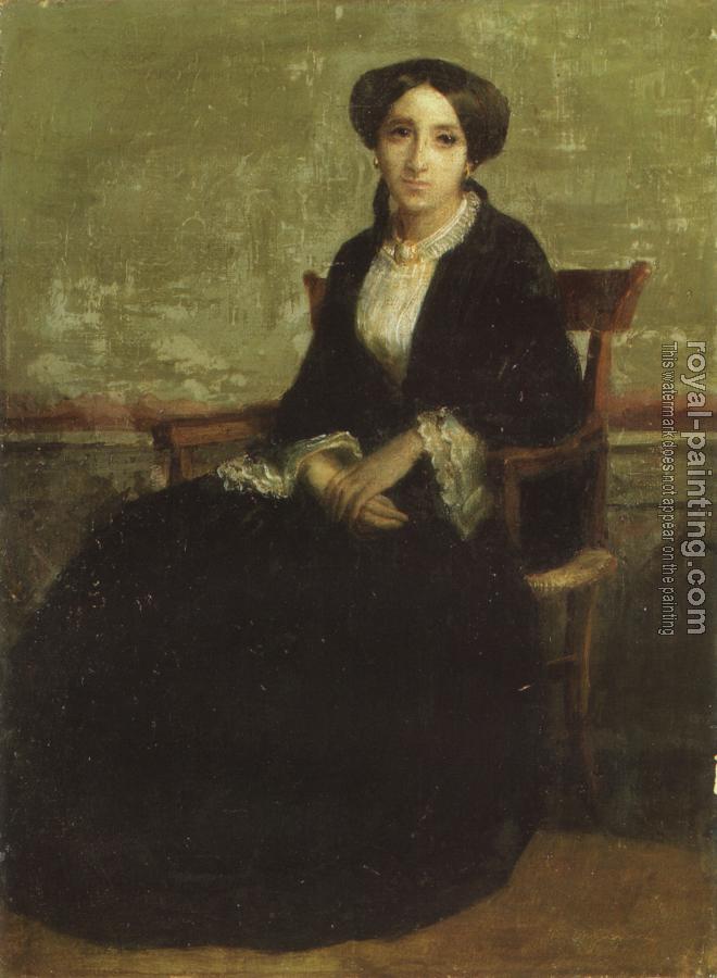 William-Adolphe Bouguereau : A Portrait of Genevieve Bouguereau